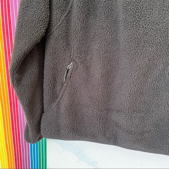 THE NORTH FACE teddy bear fleece black hoodie jacket sweatshirt base layer - Picture 4 of 12